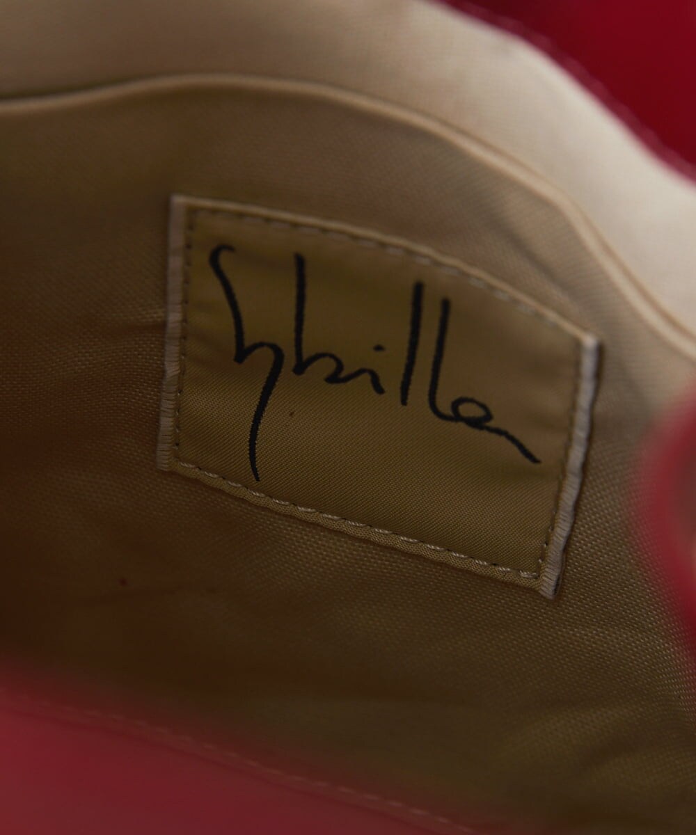 GY5GX02430 Sybilla(シビラ) ◆受注生産につき返品・交換・キャンセル不可◆パナマ織りラウンドフォルムバッグ レッド