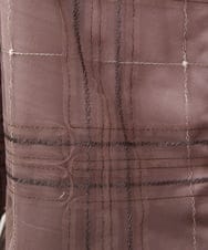 GYBAF01700 Sybilla(シビラ) ◆受注生産◆チェックチュールブラウス モカブラウン