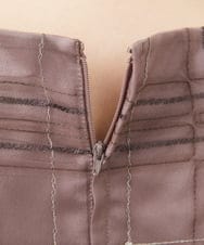 GYBAF01700 Sybilla(シビラ) ◆受注生産◆チェックチュールブラウス モカブラウン