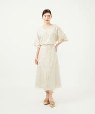 GYBGF30800 Sybilla(シビラ) ◆受注生産◆フラワーレース刺繍ブラウス アイボリー