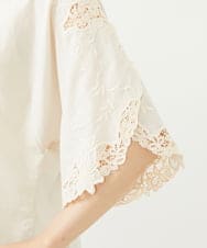 GYBGF30800 Sybilla(シビラ) ◆受注生産◆フラワーレース刺繍ブラウス アイボリー