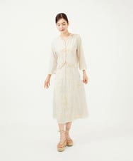 GYBGF31900 Sybilla(シビラ) ◆受注生産◆フラワーレース刺繍ボレロブラウス アイボリー