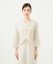 GYBGF31900 Sybilla(シビラ) ◆受注生産◆フラワーレース刺繍ボレロブラウス アイボリー