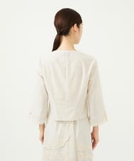 GYBGF31900 Sybilla(シビラ) ◆受注生産◆フラワーレース刺繍ボレロブラウス アイボリー