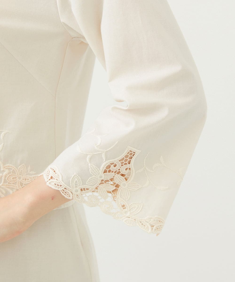 GYBGF31900 Sybilla(シビラ) ◆受注生産◆フラワーレース刺繍ボレロブラウス アイボリー