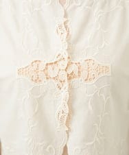 GYBGF31900 Sybilla(シビラ) ◆受注生産◆フラワーレース刺繍ボレロブラウス アイボリー