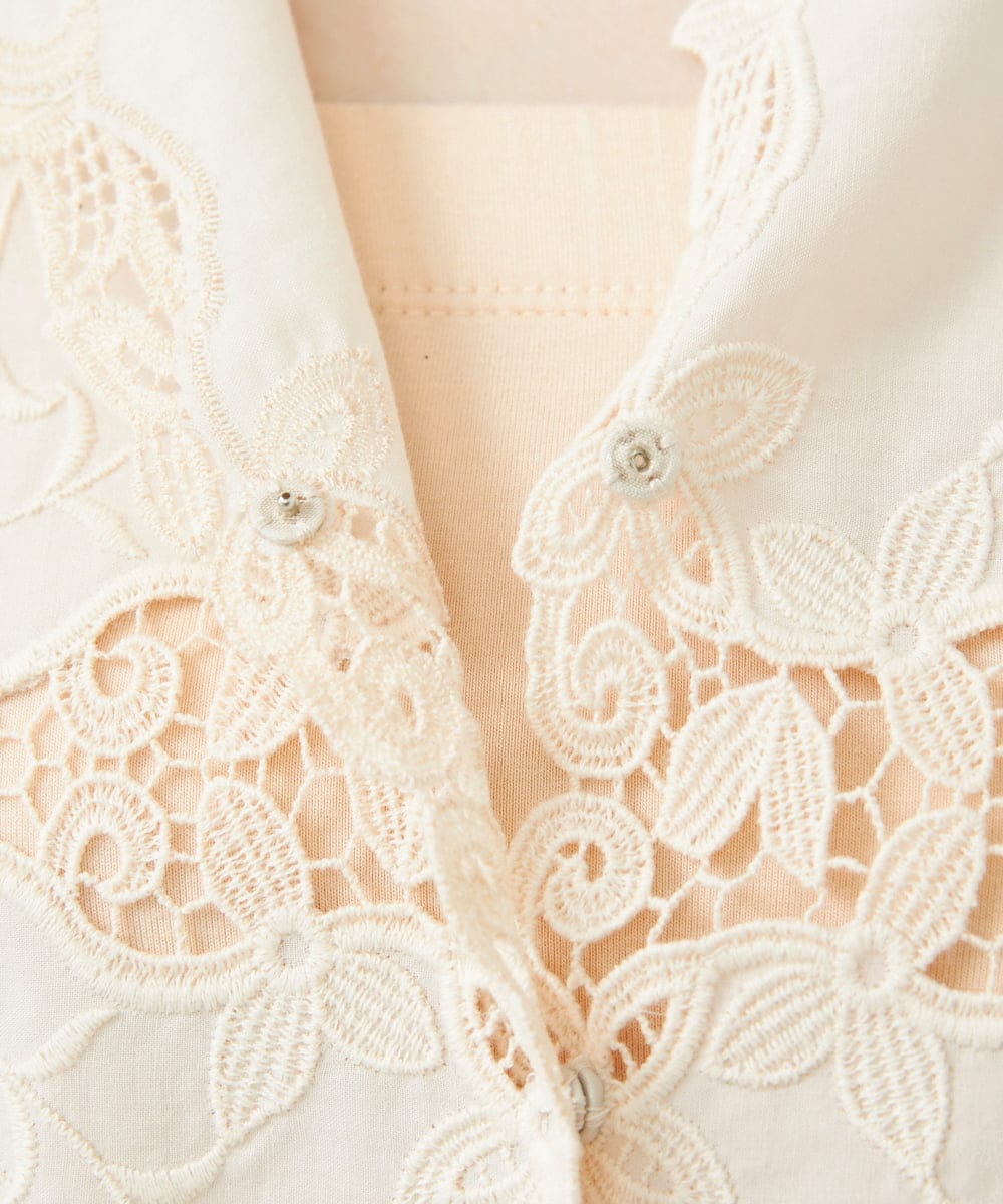 GYBGF31900 Sybilla(シビラ) ◆受注生産◆フラワーレース刺繍ボレロブラウス アイボリー