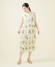 GYEGX40690 Sybilla(シビラ) ◆受注生産につき返品・交換・キャンセル不可◆シルクサテンタックドレス ベージュ