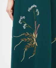 GYEVF02100 Sybilla(シビラ) ◆受注生産◆ブーケフラワー刺繍ドレス グリーン