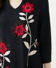 GYEVI02100 Sybilla(シビラ) ◆受注生産◆フラワーアップリケドレス ブラック