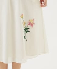 GYEYF36120 Sybilla(シビラ) ◆受注生産◆フラワー刺繍コットンメッシュドレス アイボリー