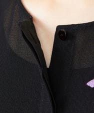 GYEYF36120 Sybilla(シビラ) ◆受注生産◆フラワー刺繍コットンメッシュドレス ブラック