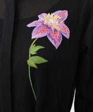 GYEYF36120 Sybilla(シビラ) ◆受注生産◆フラワー刺繍コットンメッシュドレス ブラック