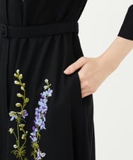 GYEYF36120 Sybilla(シビラ) ◆受注生産◆フラワー刺繍コットンメッシュドレス ブラック