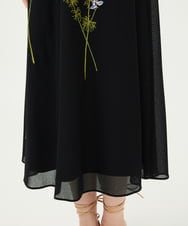 GYEYF36120 Sybilla(シビラ) ◆受注生産◆フラワー刺繍コットンメッシュドレス ブラック