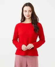 GYFAI02720 Sybilla(シビラ) ◆受注生産◆リーフ柄カシミヤニット レッド