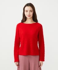 GYFAI02720 Sybilla(シビラ) ◆受注生産◆リーフ柄カシミヤニット レッド