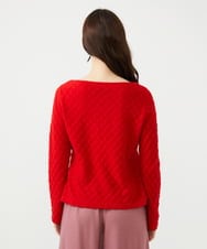 GYFAI02720 Sybilla(シビラ) ◆受注生産◆リーフ柄カシミヤニット レッド