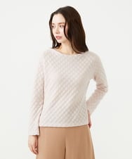 GYFAI02720 Sybilla(シビラ) ◆受注生産◆リーフ柄カシミヤニット オフホワイト