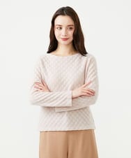 GYFAI02720 Sybilla(シビラ) ◆受注生産◆リーフ柄カシミヤニット オフホワイト