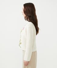 GYFAI03750 Sybilla(シビラ) ◆受注生産◆フラワーハンド刺繍ニット オフホワイト