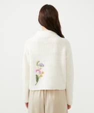 GYFAI03750 Sybilla(シビラ) ◆受注生産◆フラワーハンド刺繍ニット オフホワイト