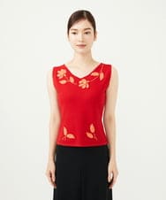 GYFGF01500 Sybilla(シビラ) ◆受注生産◆フラワークロッシェニット レッド