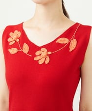 GYFGF01500 Sybilla(シビラ) ◆受注生産◆フラワークロッシェニット レッド