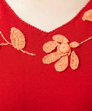 GYFGF01500 Sybilla(シビラ) ◆受注生産◆フラワークロッシェニット レッド