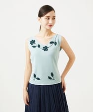 GYFGF01500 Sybilla(シビラ) ◆受注生産◆フラワークロッシェニット ライトブルー