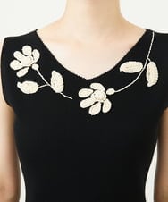 GYFGF01500 Sybilla(シビラ) ◆受注生産◆フラワークロッシェニット ブラック