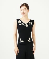 GYFGF01500 Sybilla(シビラ) ◆受注生産◆フラワークロッシェニット ブラック