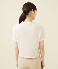 GYFGX01390 Sybilla(シビラ) ◆受注生産につき返品・交換・キャンセル不可◆ボタニカルガーデン刺繍メッシュ編みプルオーバー アイボリー