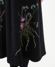 GYHAF03720 Sybilla(シビラ) ◆受注生産◆ブーケフラワー刺繍スカート ブラック