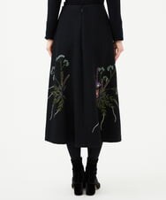 GYHAF03720 Sybilla(シビラ) ◆受注生産◆ブーケフラワー刺繍スカート ブラック