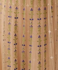 GYHAI04890 Sybilla(シビラ) ◆受注生産◆リーフ刺繍チュールスカート キャメルベージュ