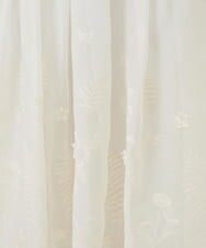 GYHGX01600 Sybilla(シビラ) ◆受注生産につき返品・交換・キャンセル不可◆ボタニカルガーデン刺繍シアースカート ホワイト
