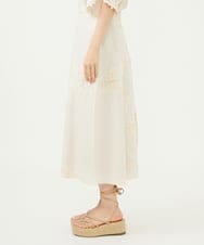 GYHYF32100 Sybilla(シビラ) ◆受注生産◆フラワーレース刺繍スカート アイボリー