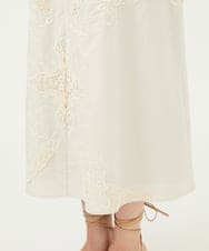 GYHYF32100 Sybilla(シビラ) ◆受注生産◆フラワーレース刺繍スカート アイボリー