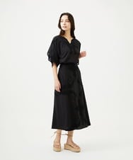 GYHYF32100 Sybilla(シビラ) ◆受注生産◆フラワーレース刺繍スカート ブラック