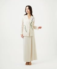 GYJGF35800 Sybilla(シビラ) ◆受注生産◆フラワー刺繍コットンメッシュジャケット アイボリー
