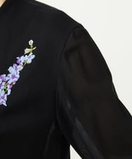GYJGF35800 Sybilla(シビラ) ◆受注生産◆フラワー刺繍コットンメッシュジャケット ブラック