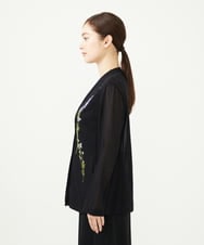 GYJGF35800 Sybilla(シビラ) ◆受注生産◆フラワー刺繍コットンメッシュジャケット ブラック