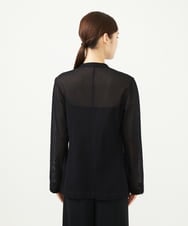 GYJGF35800 Sybilla(シビラ) ◆受注生産◆フラワー刺繍コットンメッシュジャケット ブラック