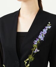 GYJGF35800 Sybilla(シビラ) ◆受注生産◆フラワー刺繍コットンメッシュジャケット ブラック