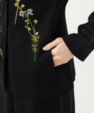GYJGF35800 Sybilla(シビラ) ◆受注生産◆フラワー刺繍コットンメッシュジャケット ブラック