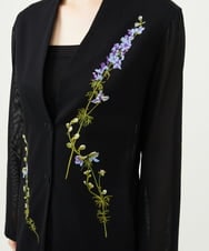 GYJGF35800 Sybilla(シビラ) ◆受注生産◆フラワー刺繍コットンメッシュジャケット ブラック