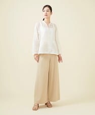 GYJGX01700 Sybilla(シビラ) ◆受注生産につき返品・交換・キャンセル不可◆ボタニカルガーデン刺繍シアーブルゾン ホワイト