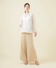 GYJGX01700 Sybilla(シビラ) ◆受注生産につき返品・交換・キャンセル不可◆ボタニカルガーデン刺繍シアーブルゾン ホワイト