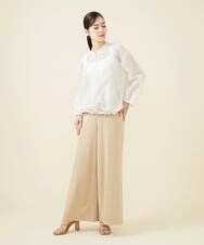 GYJGX01700 Sybilla(シビラ) ◆受注生産につき返品・交換・キャンセル不可◆ボタニカルガーデン刺繍シアーブルゾン ホワイト